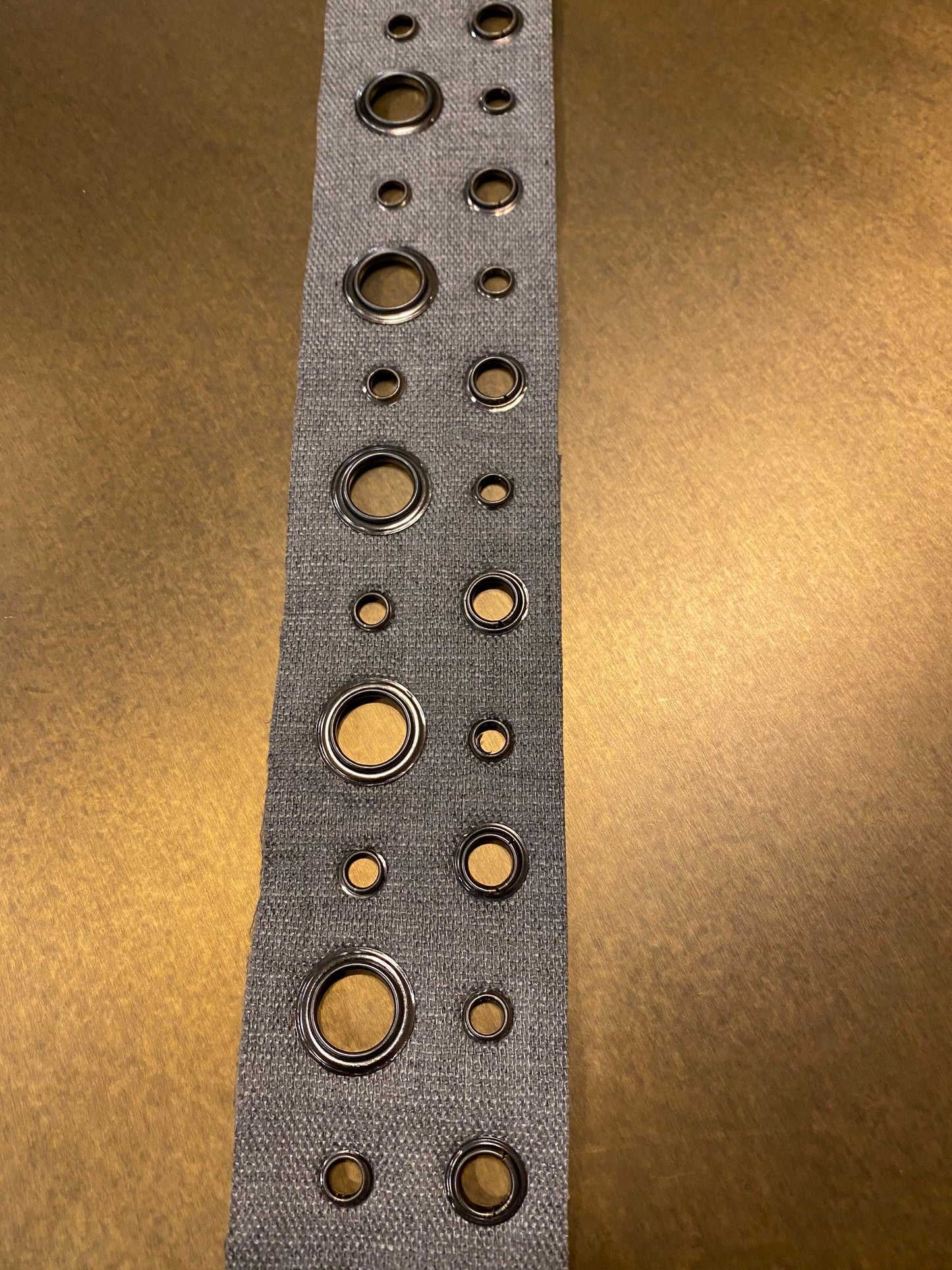 Eyelet Tape, Black, Gunmetal Eyelets, 2” Wide Tape, Trimming,
