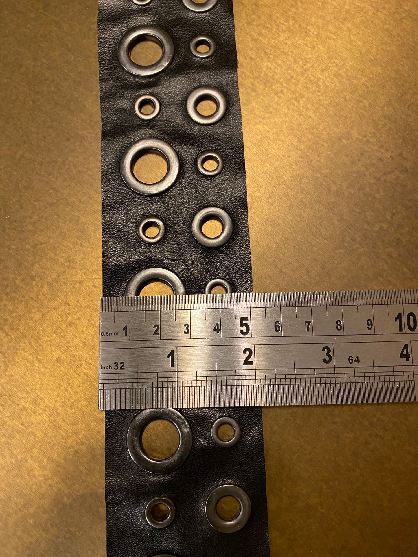 Eyelet Tape, Black, Gunmetal Eyelets, 2” Wide Tape, Trimming,