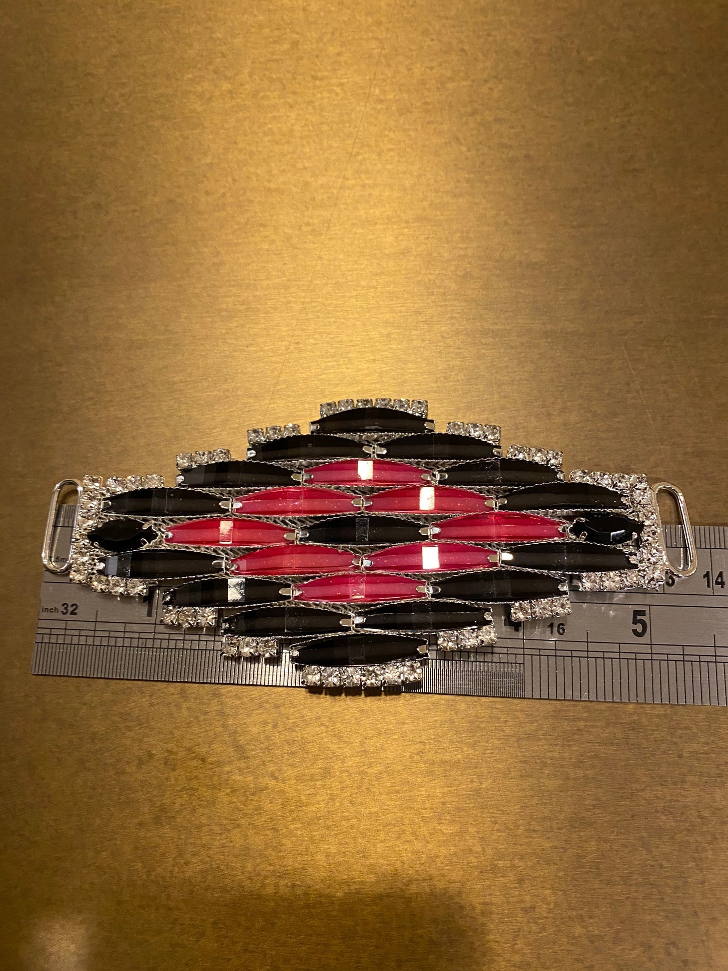 Rhinestone Buckle, Diamanté Buckle, Silver, Black, Pink, Quality Glass Stone, FAN Collection