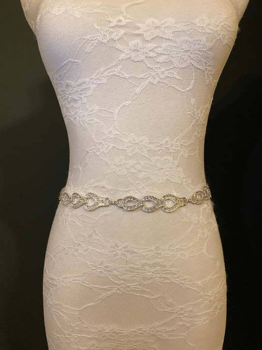 X-long Rhinestone Belt, Bridal Belt, Wedding, Fashion Belt, Silver Belt, Diamanté Chain Belt, UK Sizes 2-36
