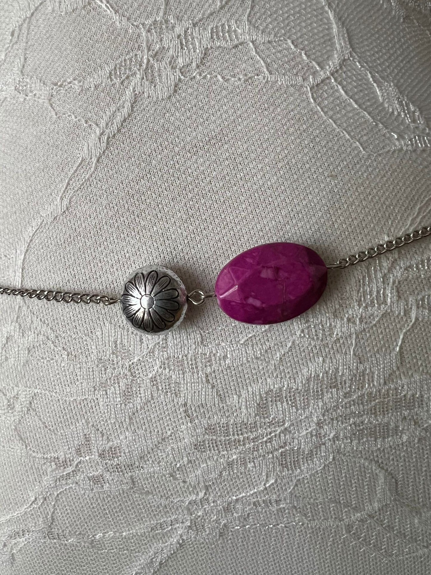 X-Long Belt, Beaded Belt, Fashion Belt, Cerise, Silver Beads, Chain Belts, Teen Size, 18”-60”, Seimwear, Elegant, Gift, Dress Belt