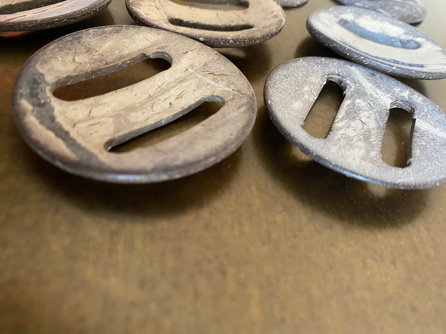 2" Natural Coconut Slide Buckle