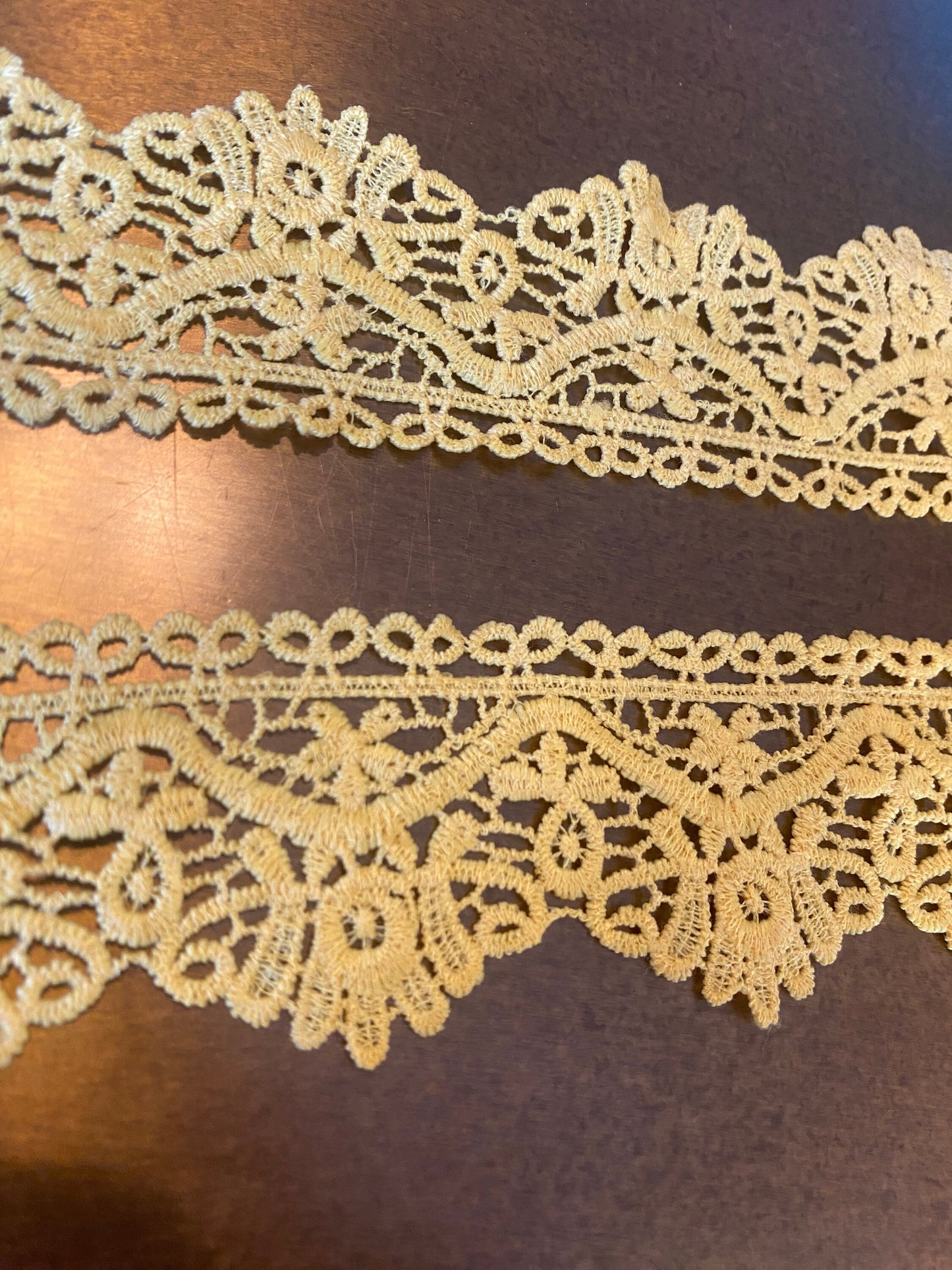 Lace Trim, 5cm Yellow Lace