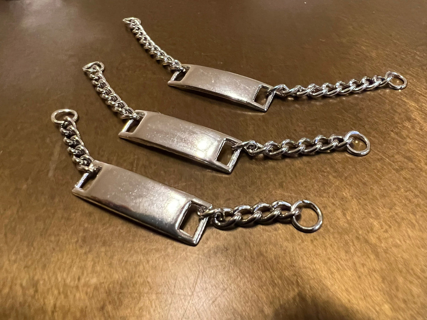Sew On Coat Hanger, Silver, Strong Copper, Hanging chain Loops, 7cm, 8cm, 9cm Long, Extra Strong Metal Sew On, Silver