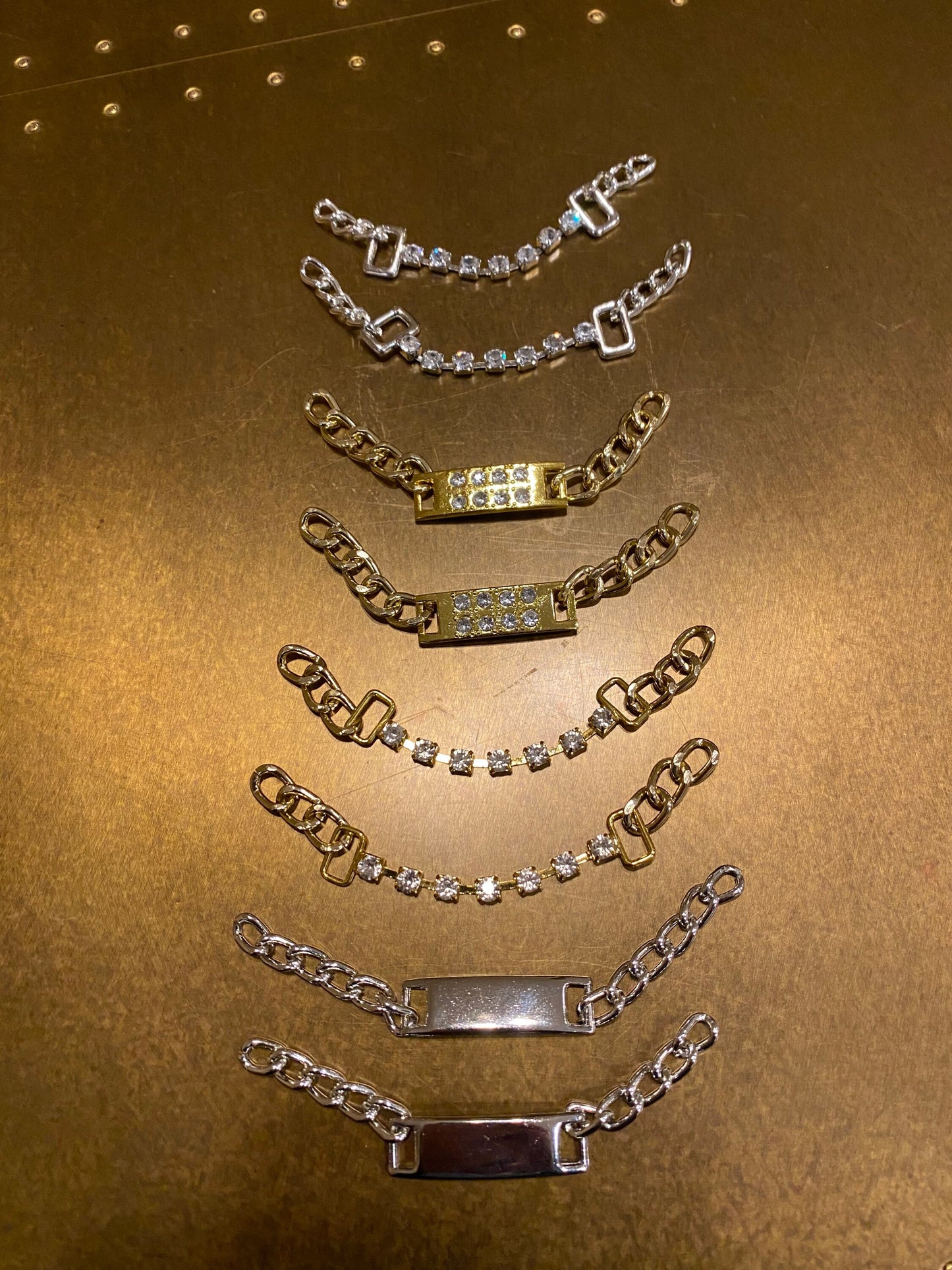 Sew On Coat Hanger, Silver, Strong Copper, Hanging chain Loops, 7cm, 8cm, 9cm Long, Extra Strong Metal Sew On, Silver