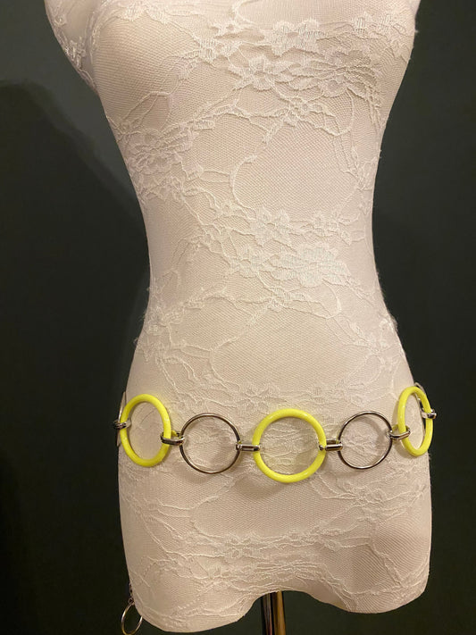 X-long Belt, Ring Belt, Fashion Belt, Silver Ring Belts, Silver or Gold, UK Sizes 4-36