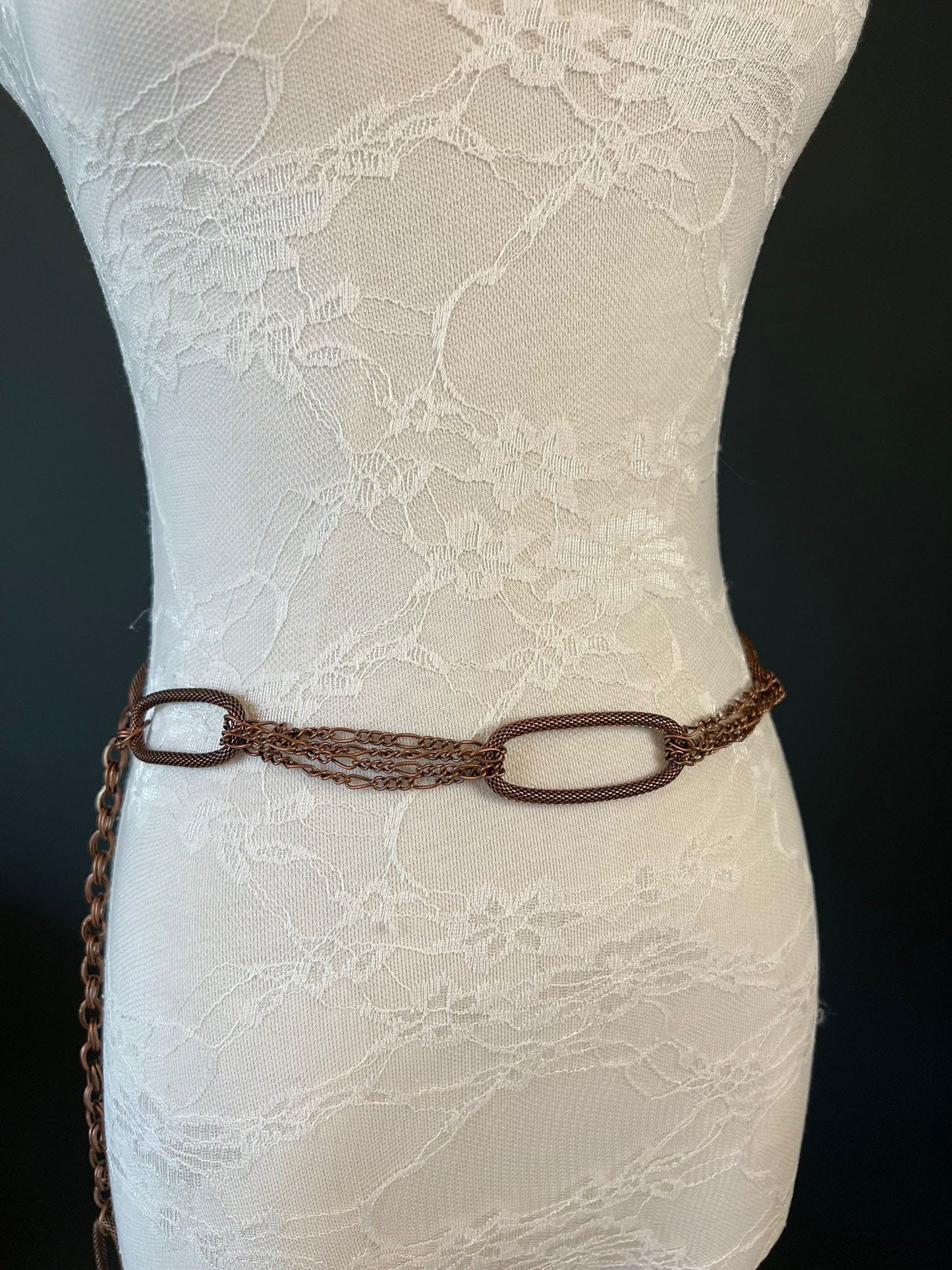 X-Long Chain belt, Teen Sizes, 18”-60”, Vintage Style Belt, Antique Copper Finish, Quality, Fashion Belt, Plus Sizes, FAN Fashion, Gift