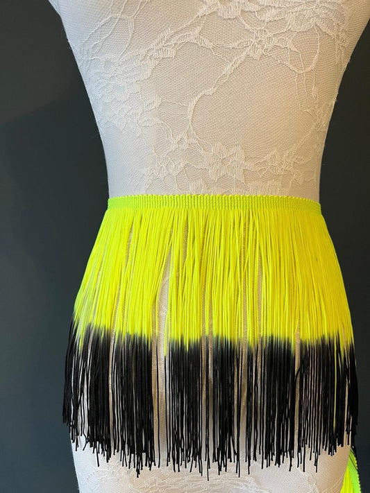 Ombre Tassel Fringe Trim, Two Toned, 7.5" Wide