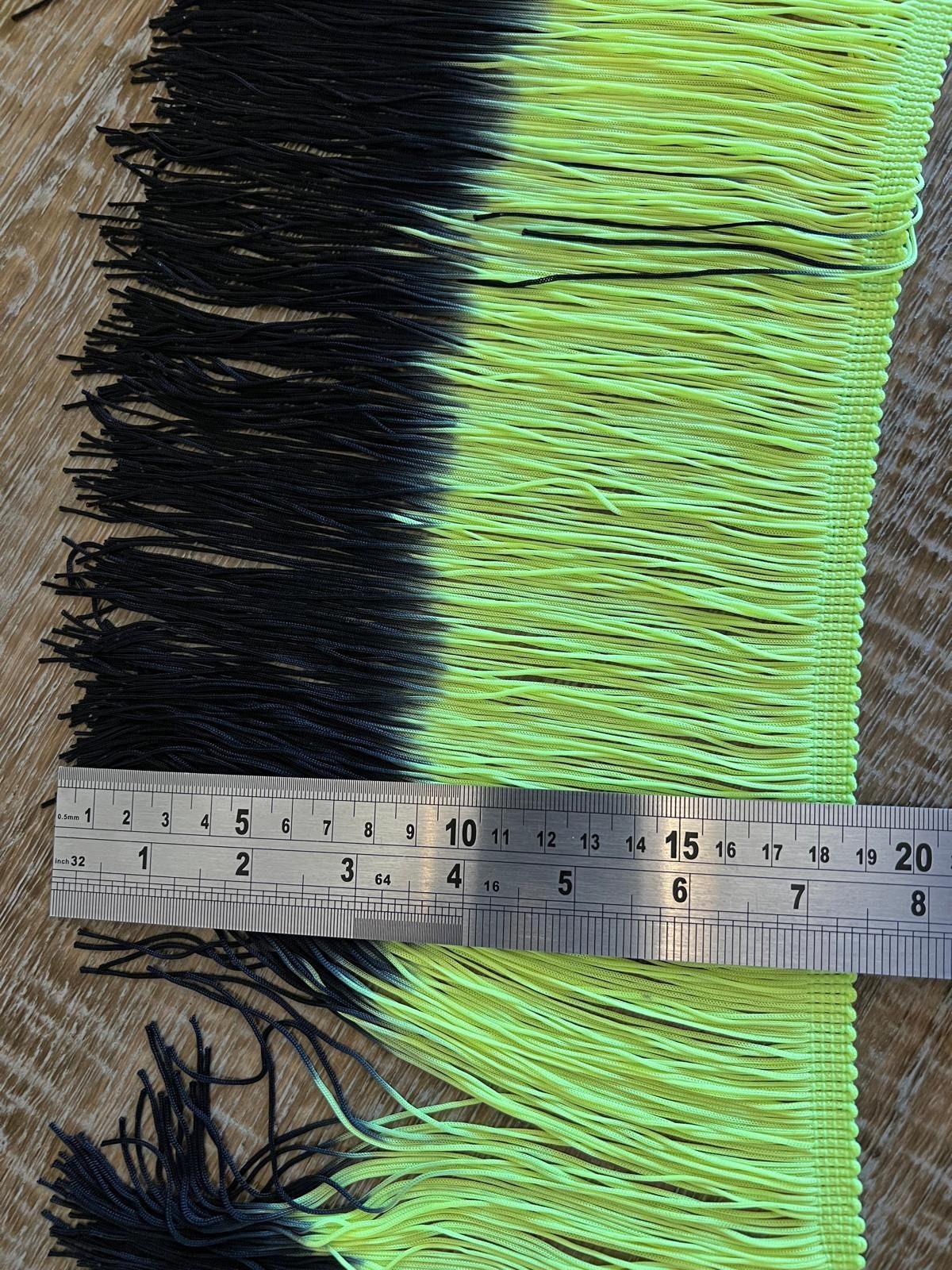 Ombre Tassel Fringe Trim, Two Toned, 7.5" Wide