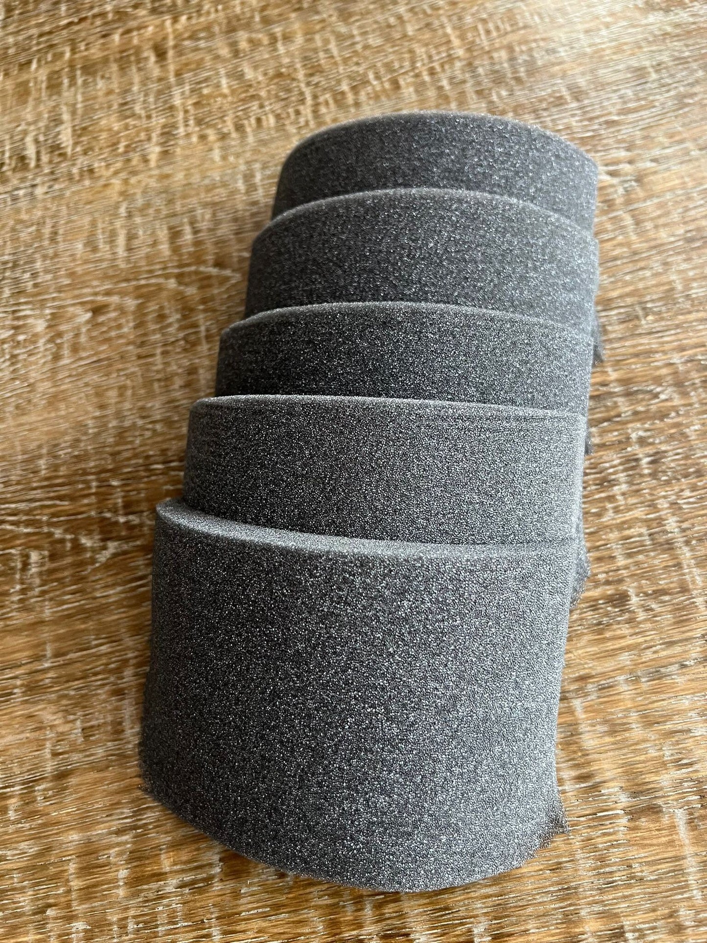 1 pair, Shoulder Pads 3cm, 2cm, 1.5cm, 1cm, ivory Grey, Uncovered Foam Shoulder Pads, Extreme 3cm Deep, can be handcut to create shapes