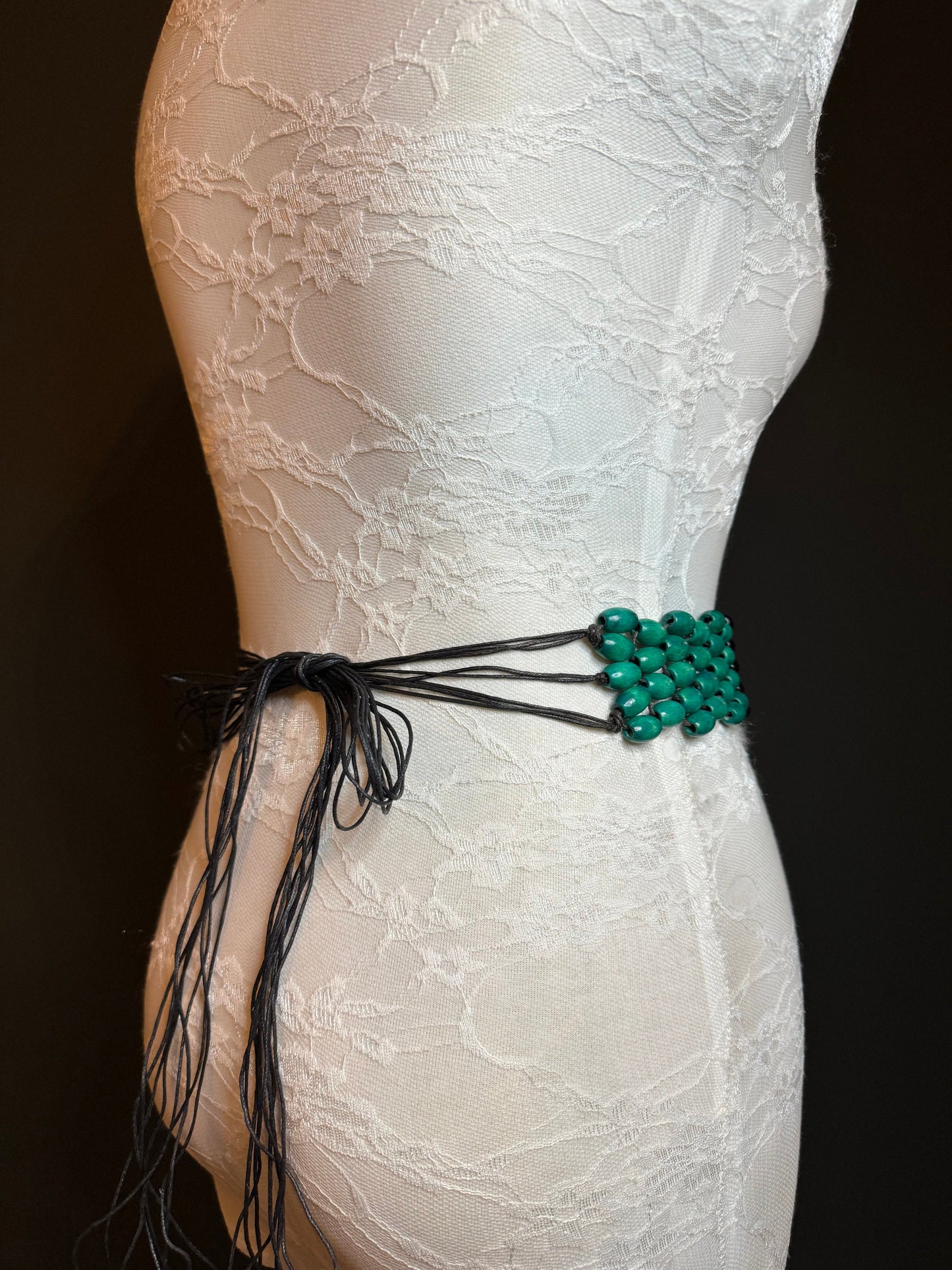 Wooden Belt, Wooden Ring Belt, Green, Black, Belt, Swimwear, Accessory, Dresses, Gift