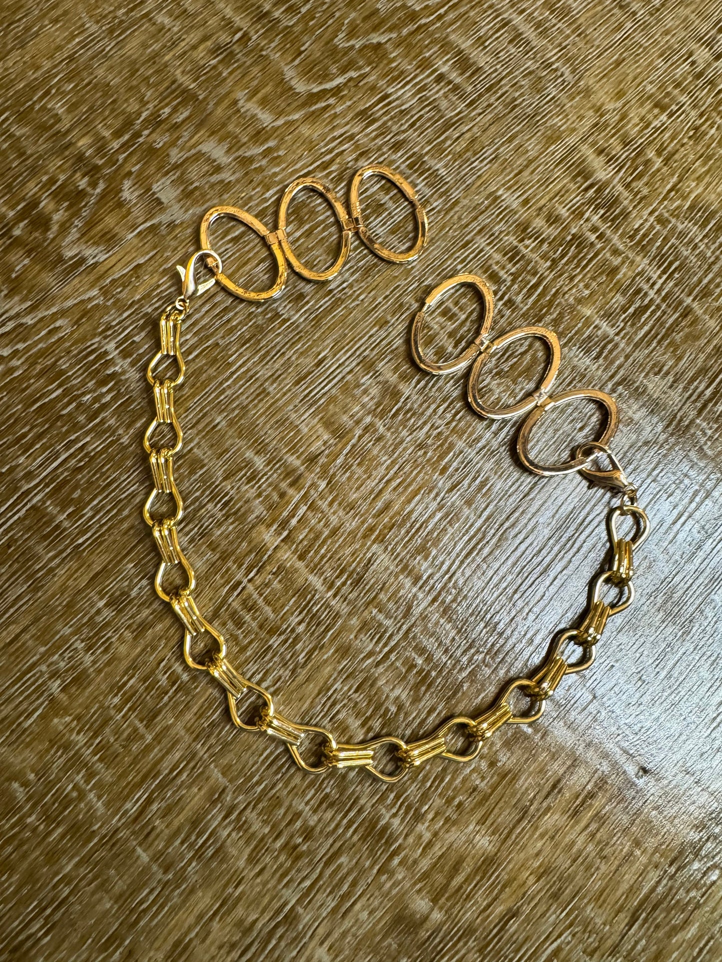 Oval ring metal chain accessory, Gold Colour, Strap, Belt, Swimwear Accessory