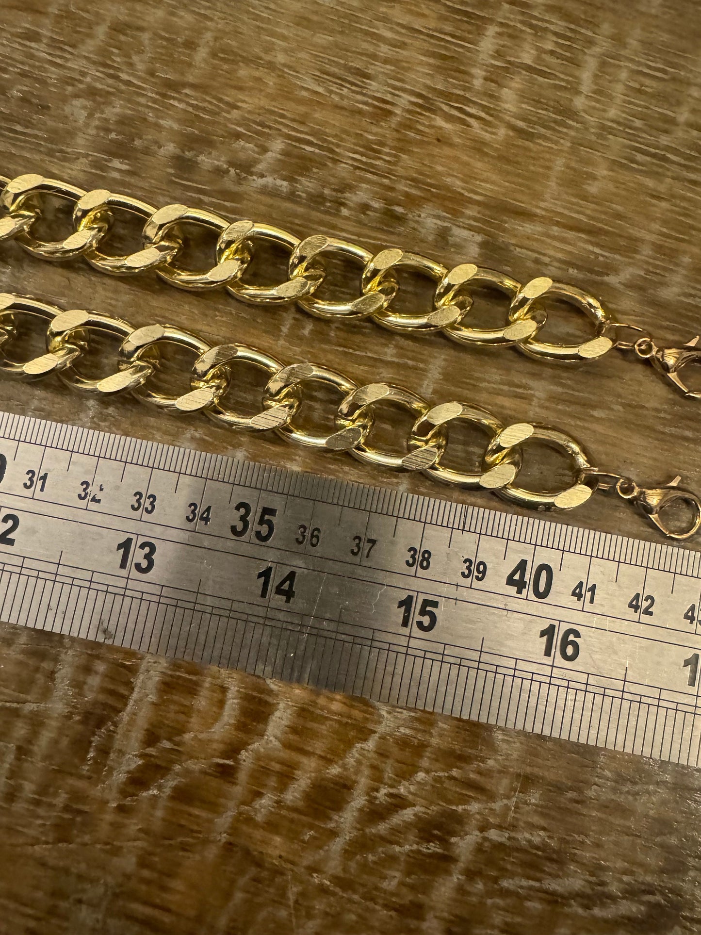 2x Gold Metal Chain Straps, High Quality Chain, Smooth Metal Chain, 100+ sizes, Bra Straps, Chain, Top, Swimwear, Gold