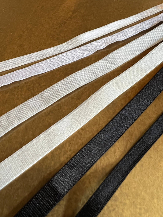 Bra Strap Elastic, Black White Ivory 6mm, 8mm, 10mm Bra Strap Elastic