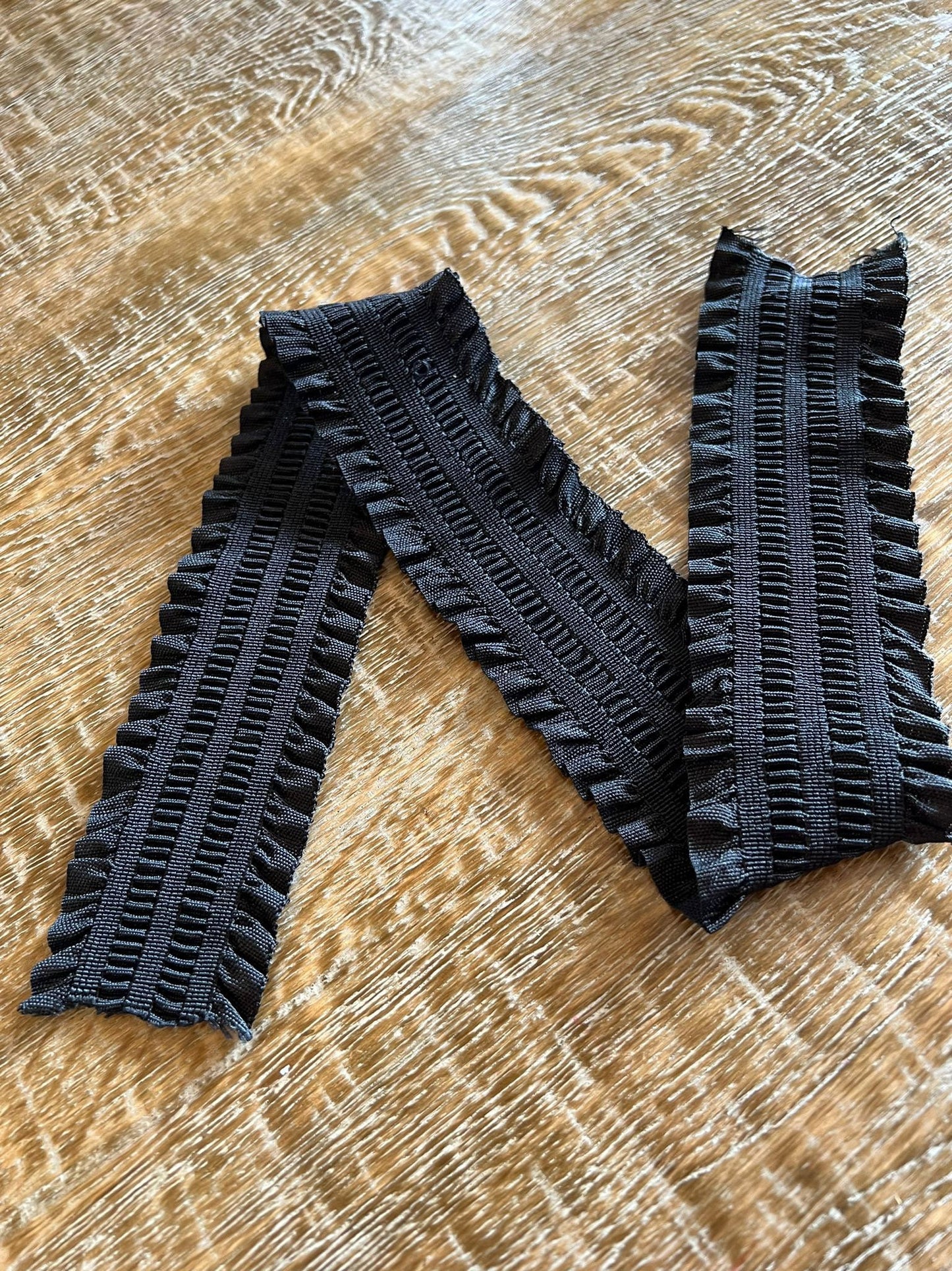 Black Frill Elastic, 70mm Belt Elastic, Crafting