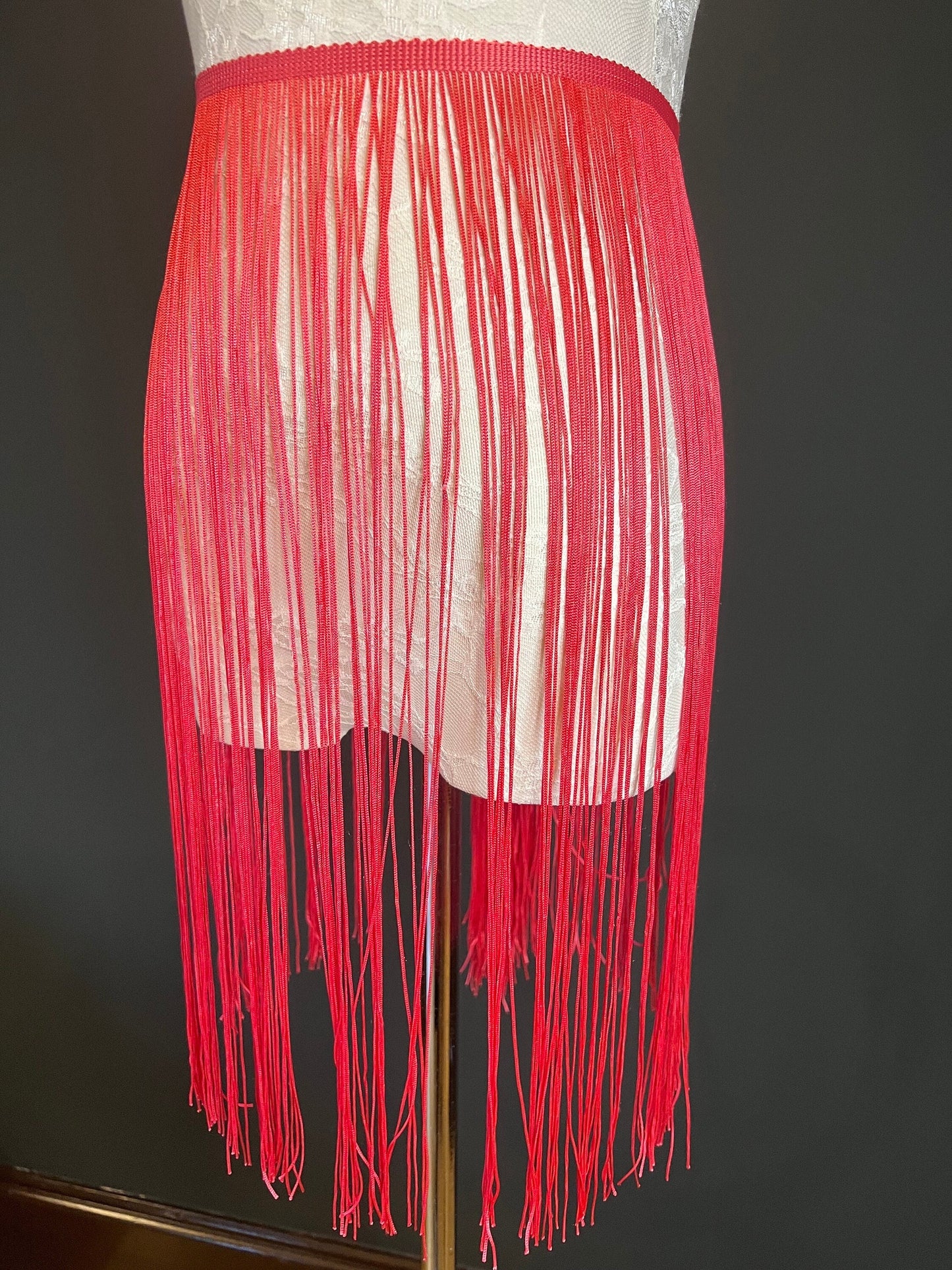 20” Long Fringe, Dress Fringe, Cerise Fringe, Long Fringe, Fringe trim, Costume, Dance, Skirts, Clothing, home decor, 17 colours