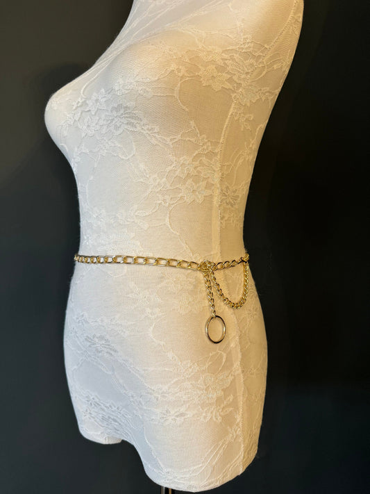X-Long Belt, Metal Chain Belt, Gold Chain Belt, Belt, Swimwear, Dress Belt, Fashion Belt, Gift, Quality Belt, Costume Accessory