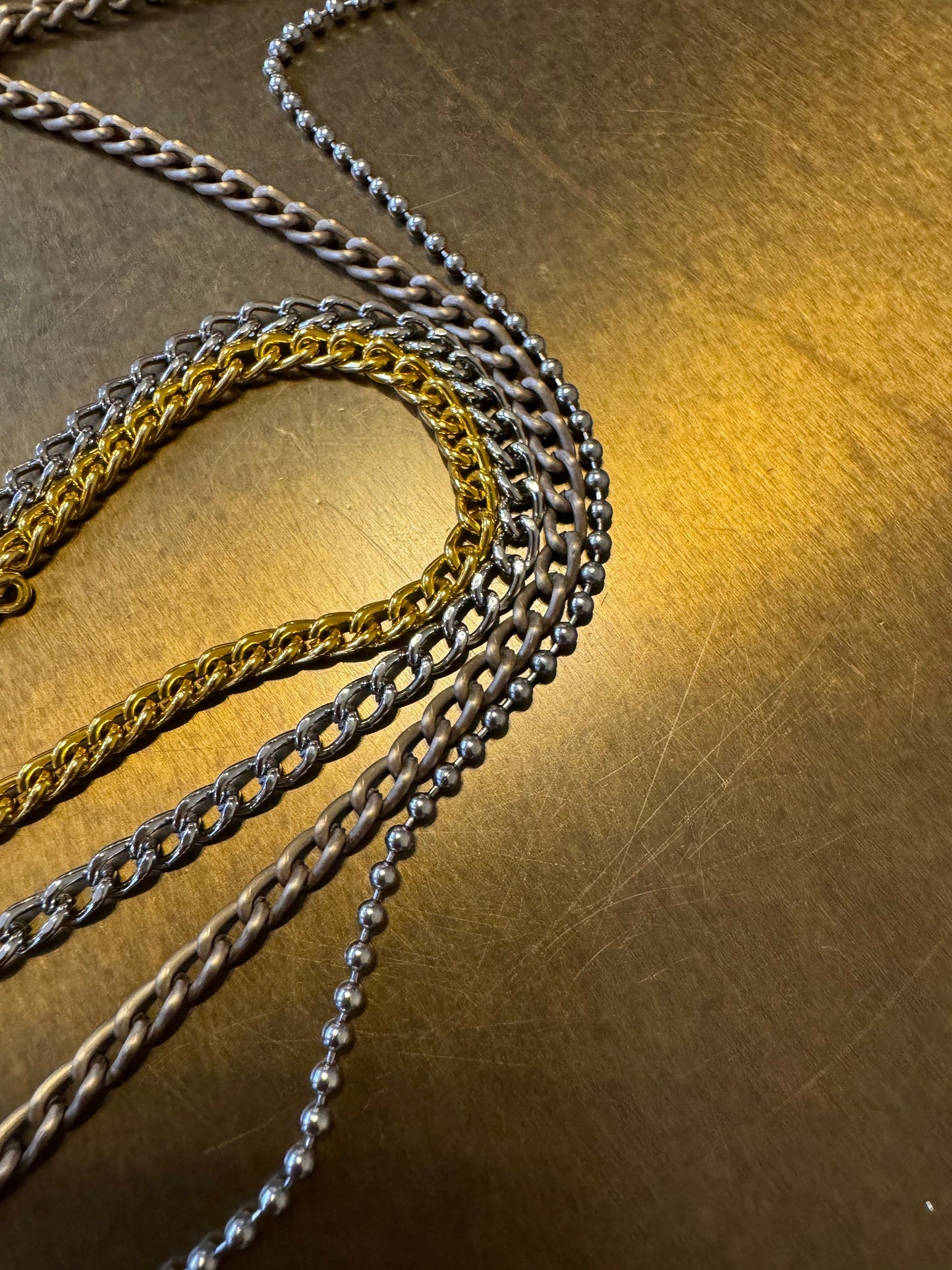 Chain, 6mm Links, Antique Brass, Silver, Gold, 2mm Ball Chain, Silver,