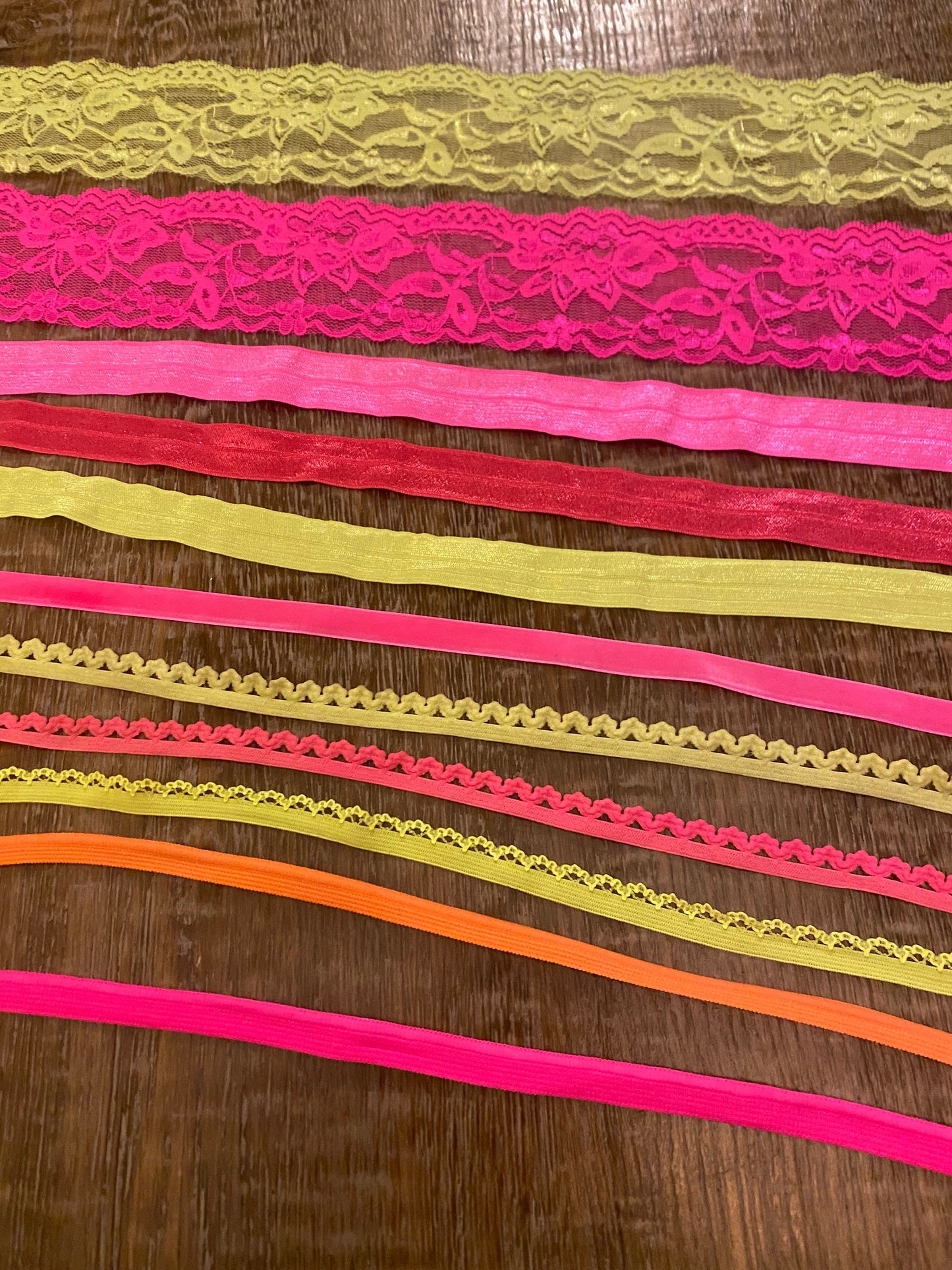Neon Lace, Neon Velvet, Neon Piping, Neon Elastic, Neon Sating Binding, Festival, Dance, Costume, Crafts, Clothing, Colours