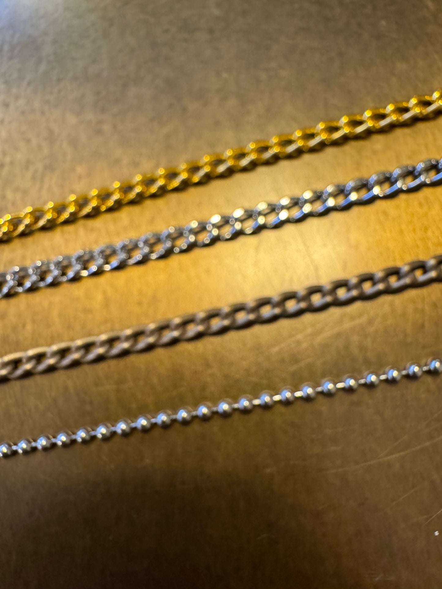 Chain, 6mm Links, Antique Brass, Silver, Gold, 2mm Ball Chain, Silver,