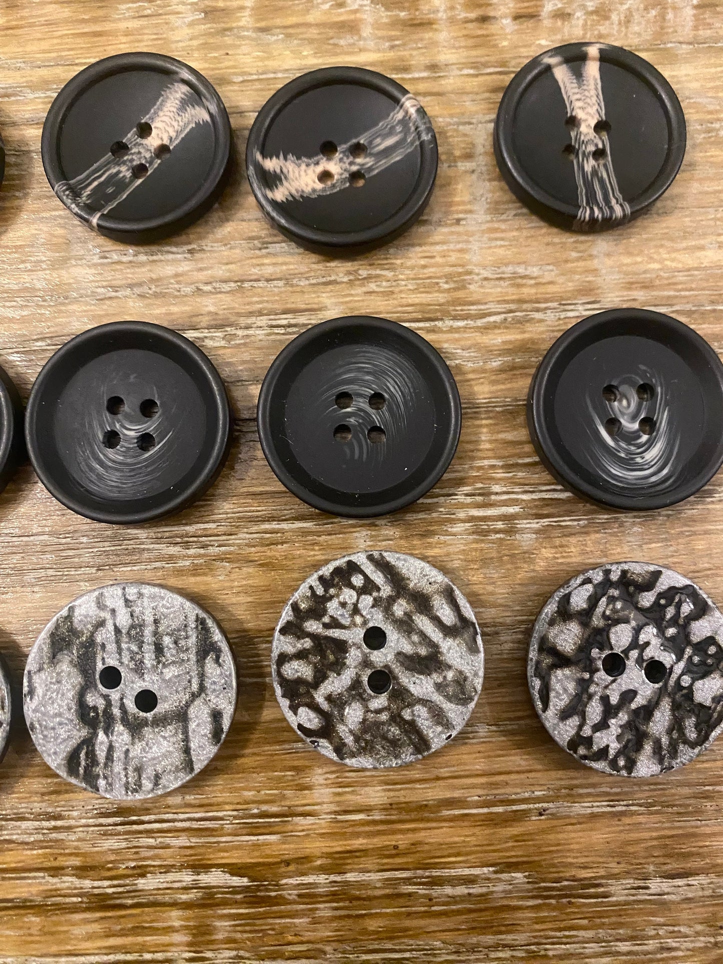 Buttons, Mock Horn Buttons, 1” Buttons, 2.5cm Buttons,