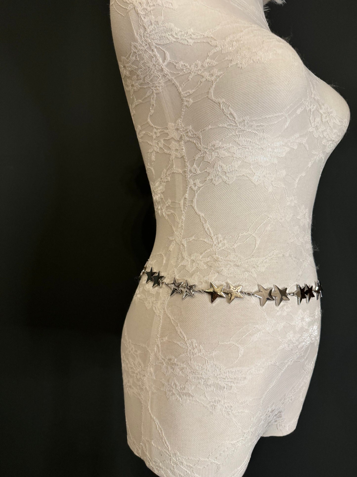 X-Long Star Belt, Fashion Star Belt, Metal Quality Belt, Teen Size, 18”-60” sizes, Handmade, Silver, Gold, Superstar Belt, Concert, Festival