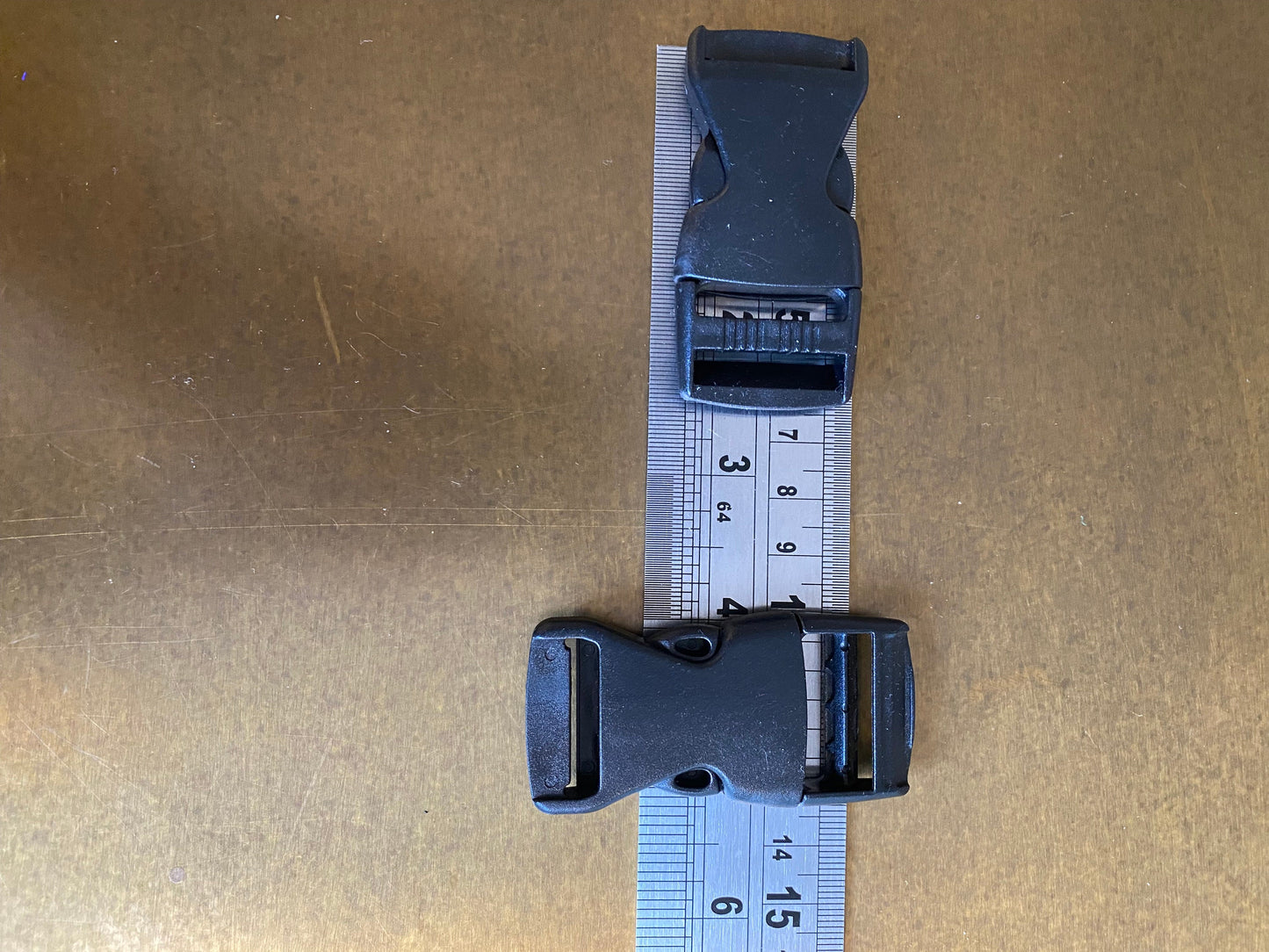 Black Plastic Buckle Clasp for 1" Straps