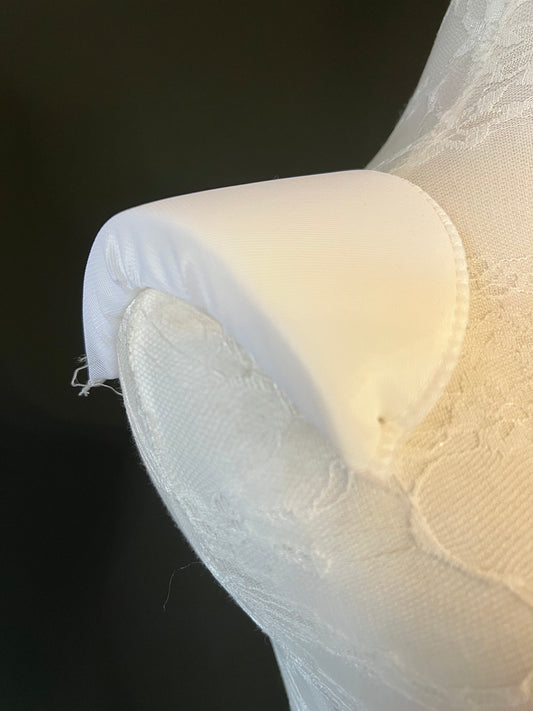 1 pair, Deep Covered Shoulder Pads, 2cm Thickness, Black, Ivory, Blazer, Coat, Dresses, Tailors, 2cm Depth, High Quality, UK Made