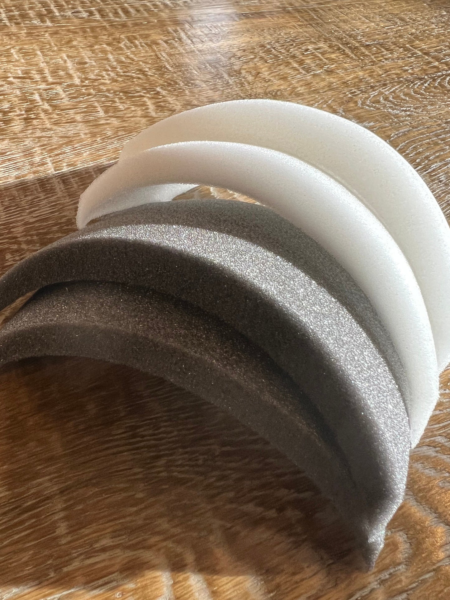 Foam Shoulder Pads 1.5cm, Grey or Ivory, Made in England