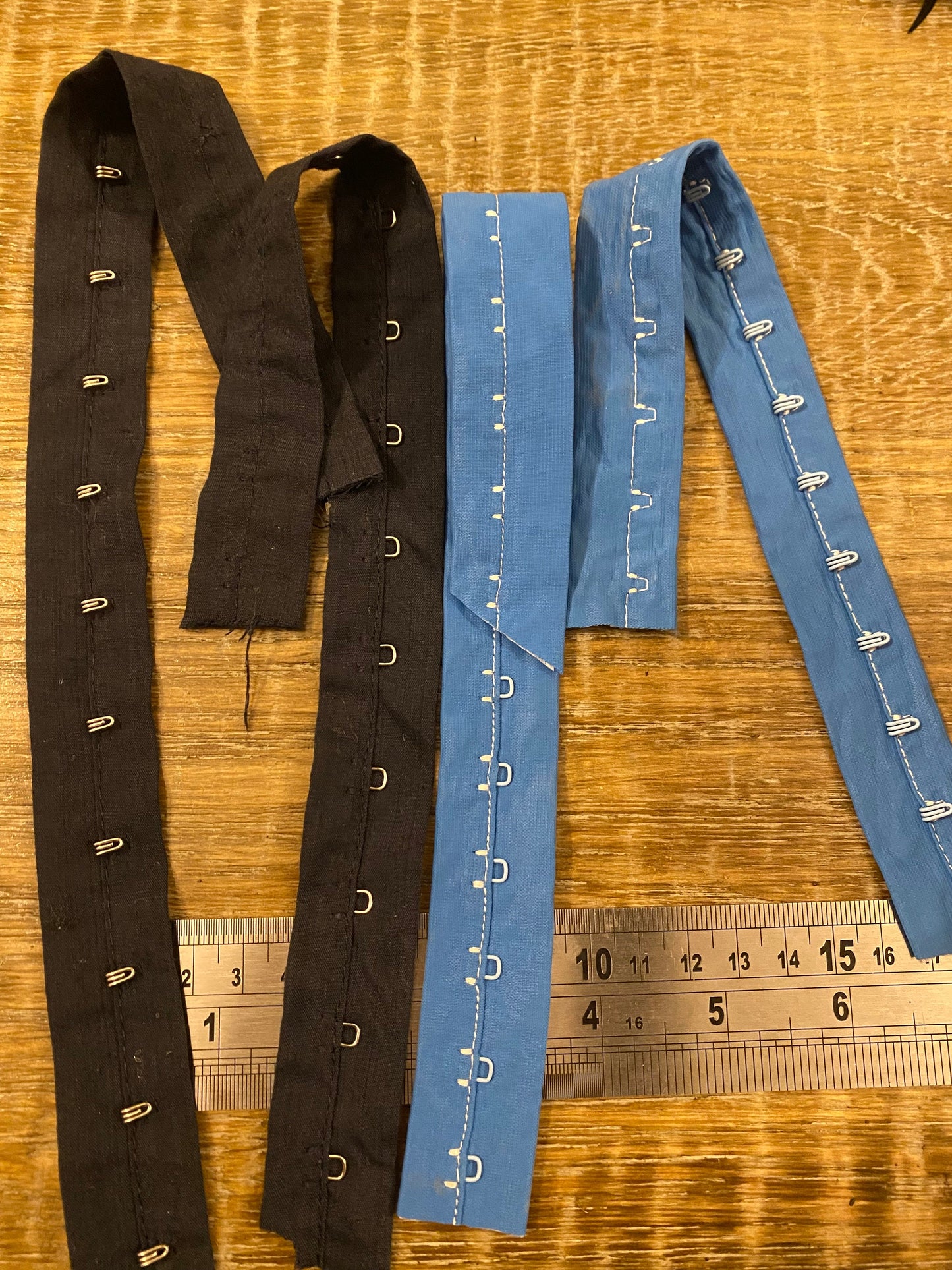 Navy, Blue Hook and Eye Tape, 1” wide hook and eye, Navy, Blue, Corset, Fastner