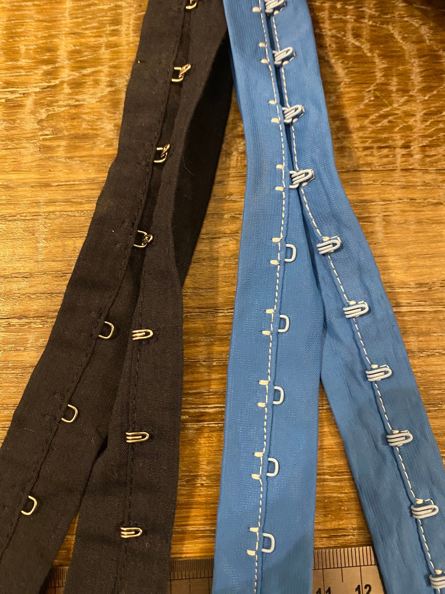 Navy, Blue Hook and Eye Tape, 1” wide hook and eye, Navy, Blue, Corset, Fastner