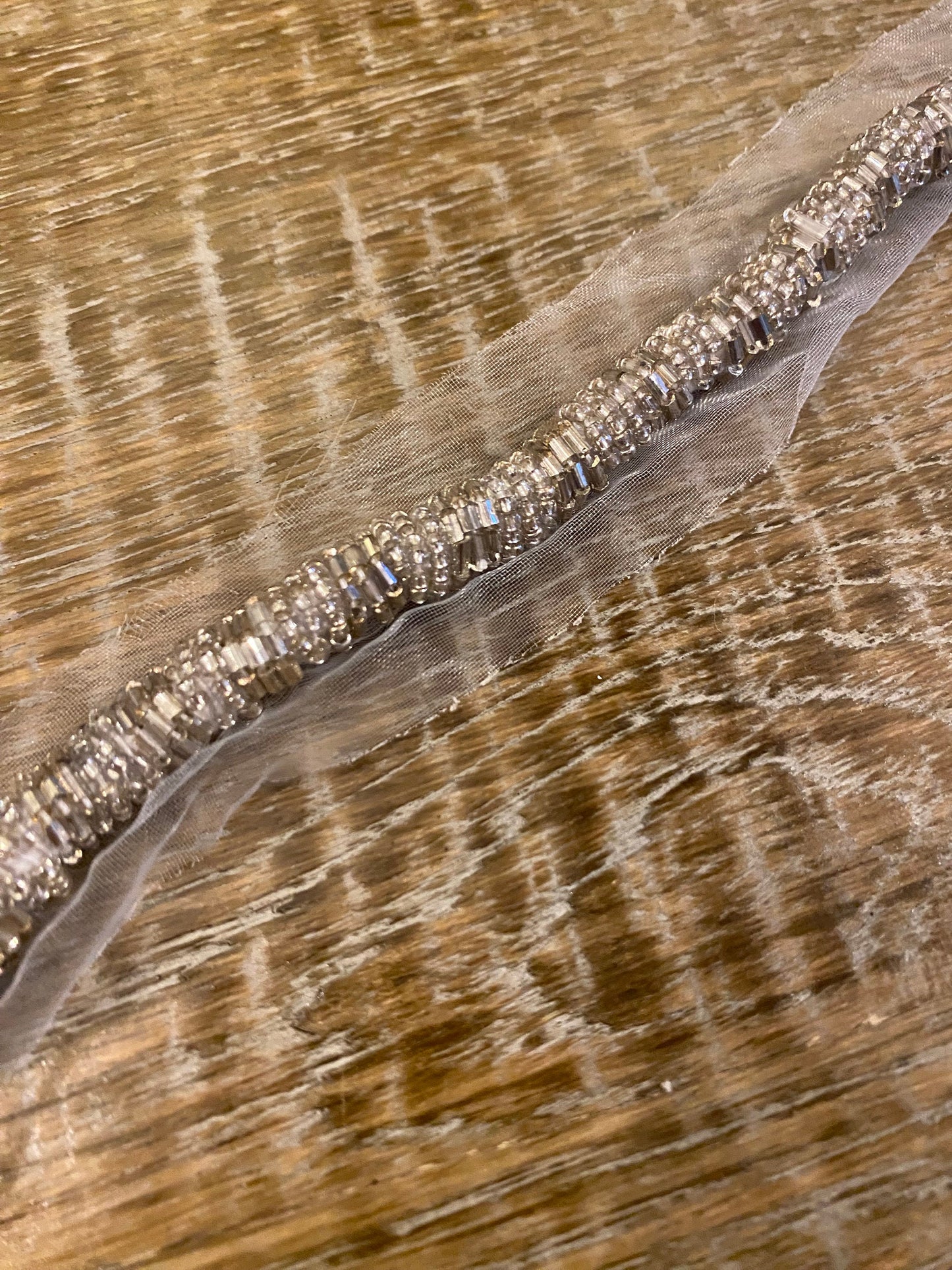 Handmade Beaded Organza Cord: Elegant Sew-In Trimming