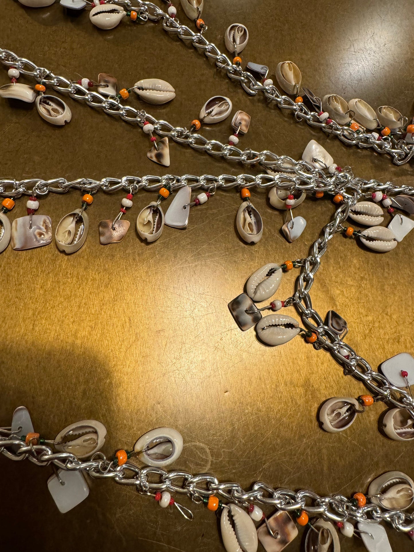 Silver Metal Shell Pendant Chain, Furnishings and Crafts
