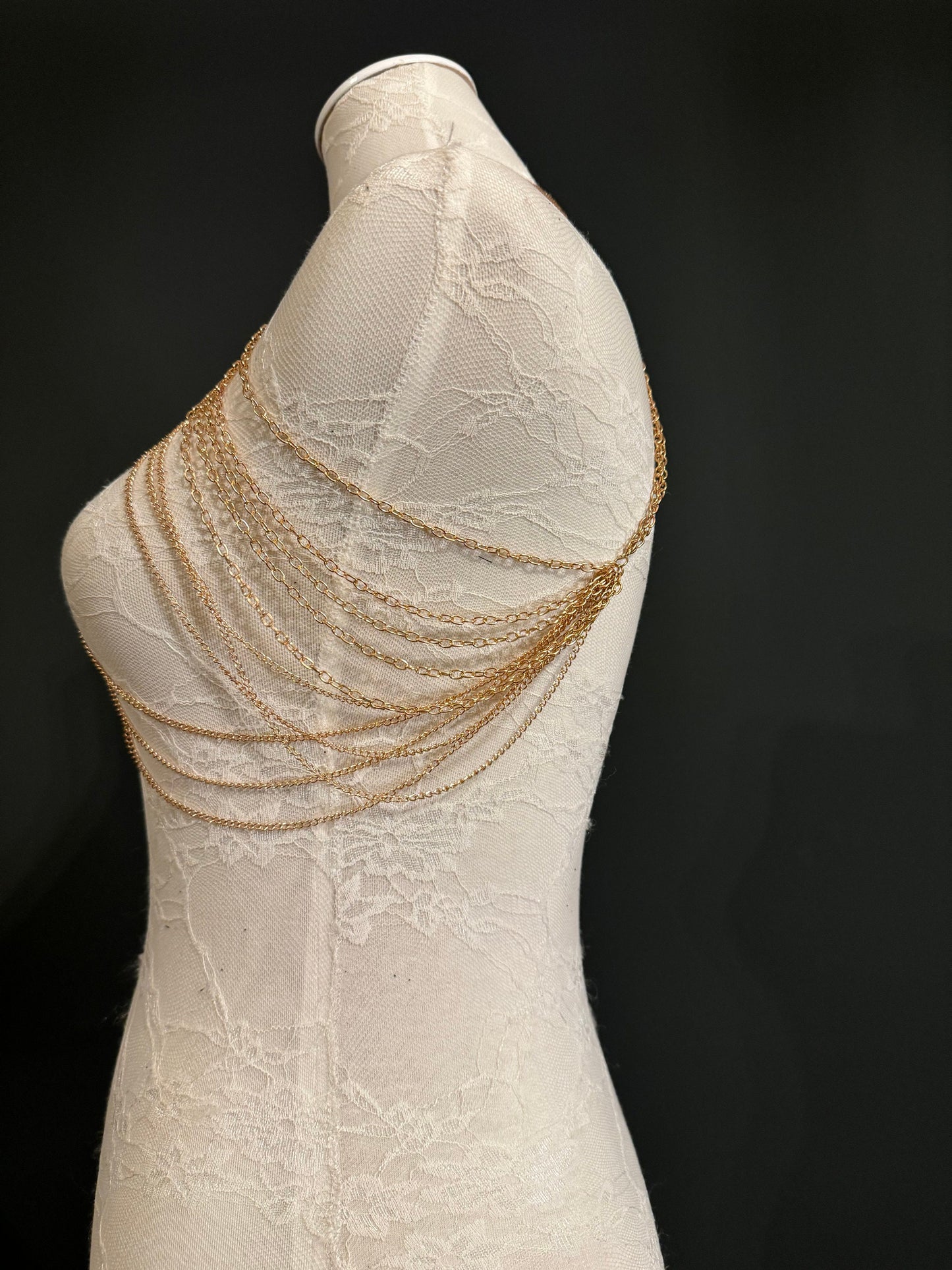 Body Chain, Festival Body Chain, Party, Gift, Swimwear, Elegant Body Chain, Rose Gold, Handmade, Chocker Body Chain