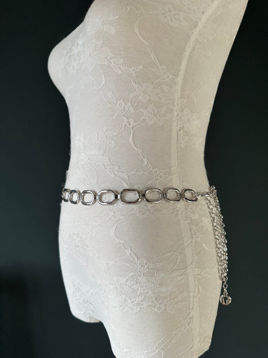X-long Belt, Metal Ring Chain Belt, Silver, Gold, Statment Belt, Handmade, Fashion Belt, Accessory, Swimwear, Teen Sizes, XXXXL sizes, Gift