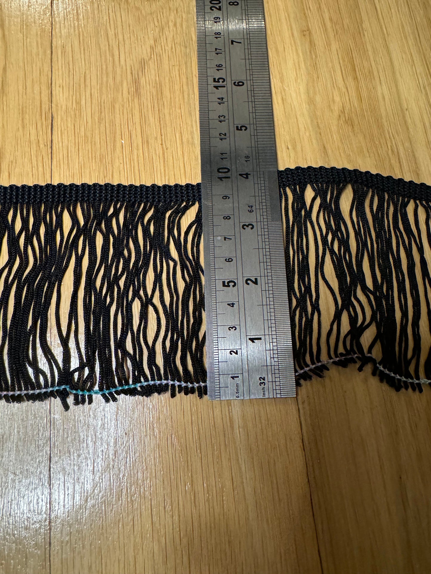 4" Black Dense Fringe, Costume Trim, Sewing Edge