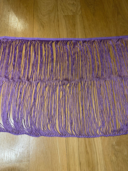 14” Long Lilac Fringe, White Fringe, High Quality Dense Fringe, Festival, Costume, Skirt, Tops, Dresses, Lamps, Furnishings, Display Fringe