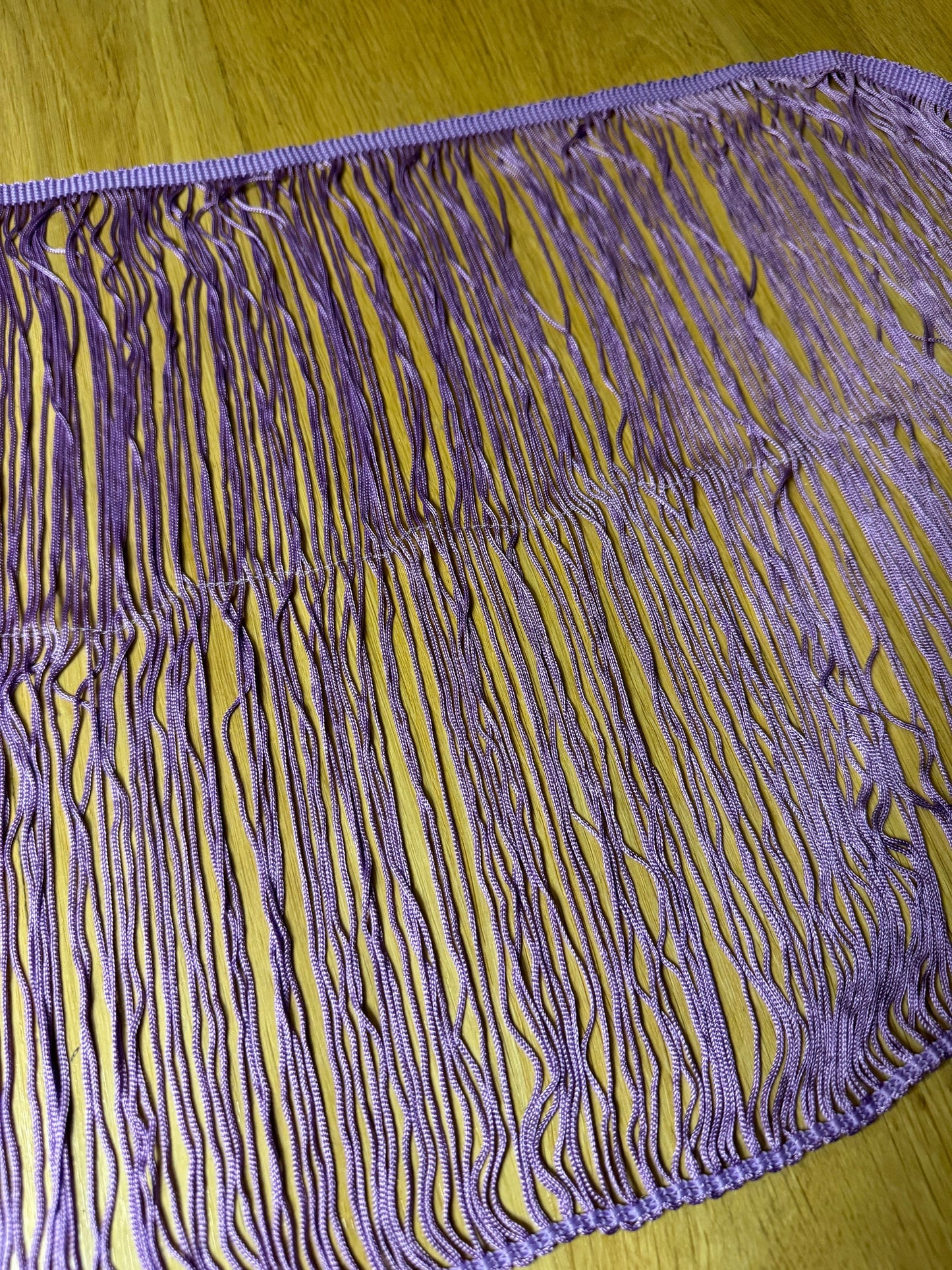 14” Long Lilac Fringe, White Fringe, High Quality Dense Fringe, Festival, Costume, Skirt, Tops, Dresses, Lamps, Furnishings, Display Fringe