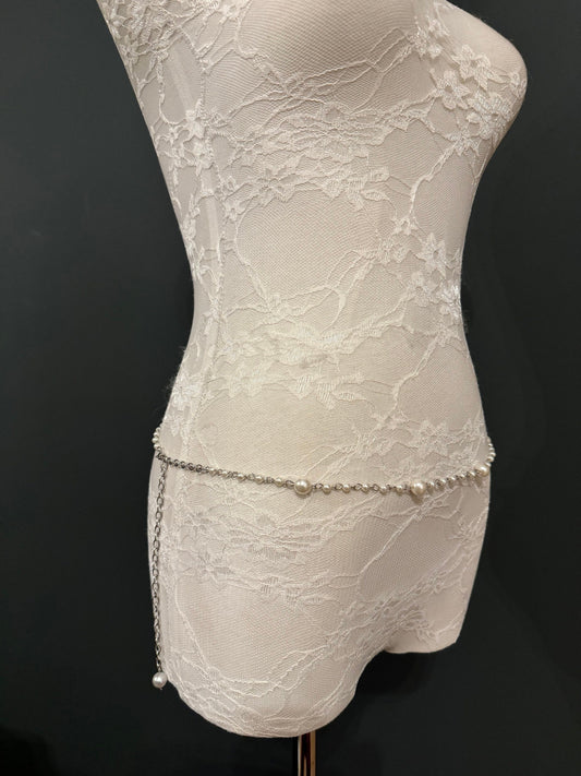 X-long Pearl Belt, Belt, Quality Pearls, Teen Sizes, UK Size 2-40, Fan Design, Fan Collection, Bridal, Prom, Swimwear ,Fashion Accessory