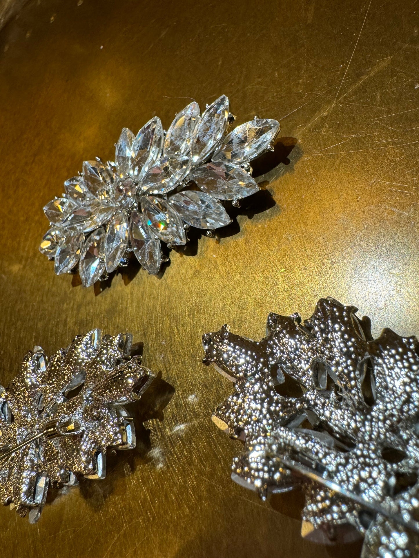 Large Rhinestone Brooch, Silver Diamanté Brooch, Pin on, Bridal, Wedding, Bling, Jewel, Accessory, 2.4” Wide, Gift