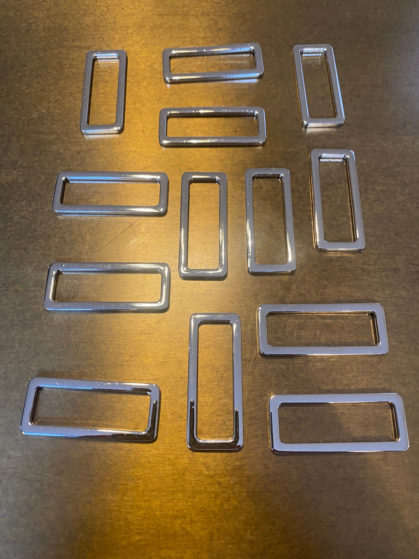 Metal Rectanlge, High Quality, Alloy, Shiny Silver, Metal Trim, Rectangle Buckle