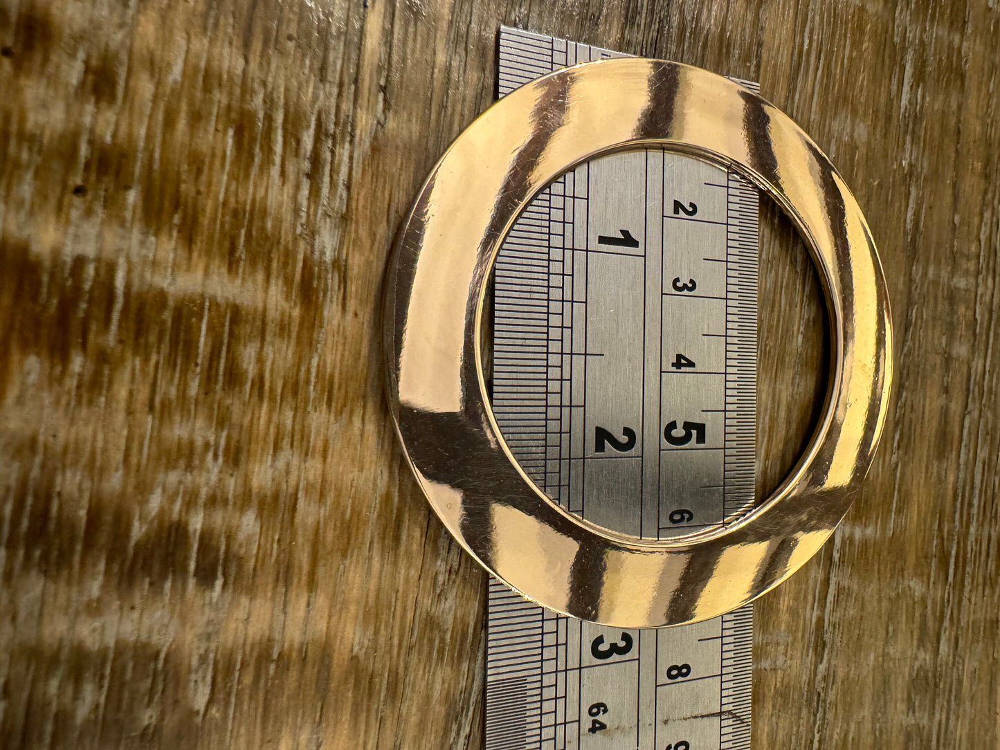 Metal Ring, Rose Gold Flat Ring, High Qualtiy, Shiny Metal Silver Ring