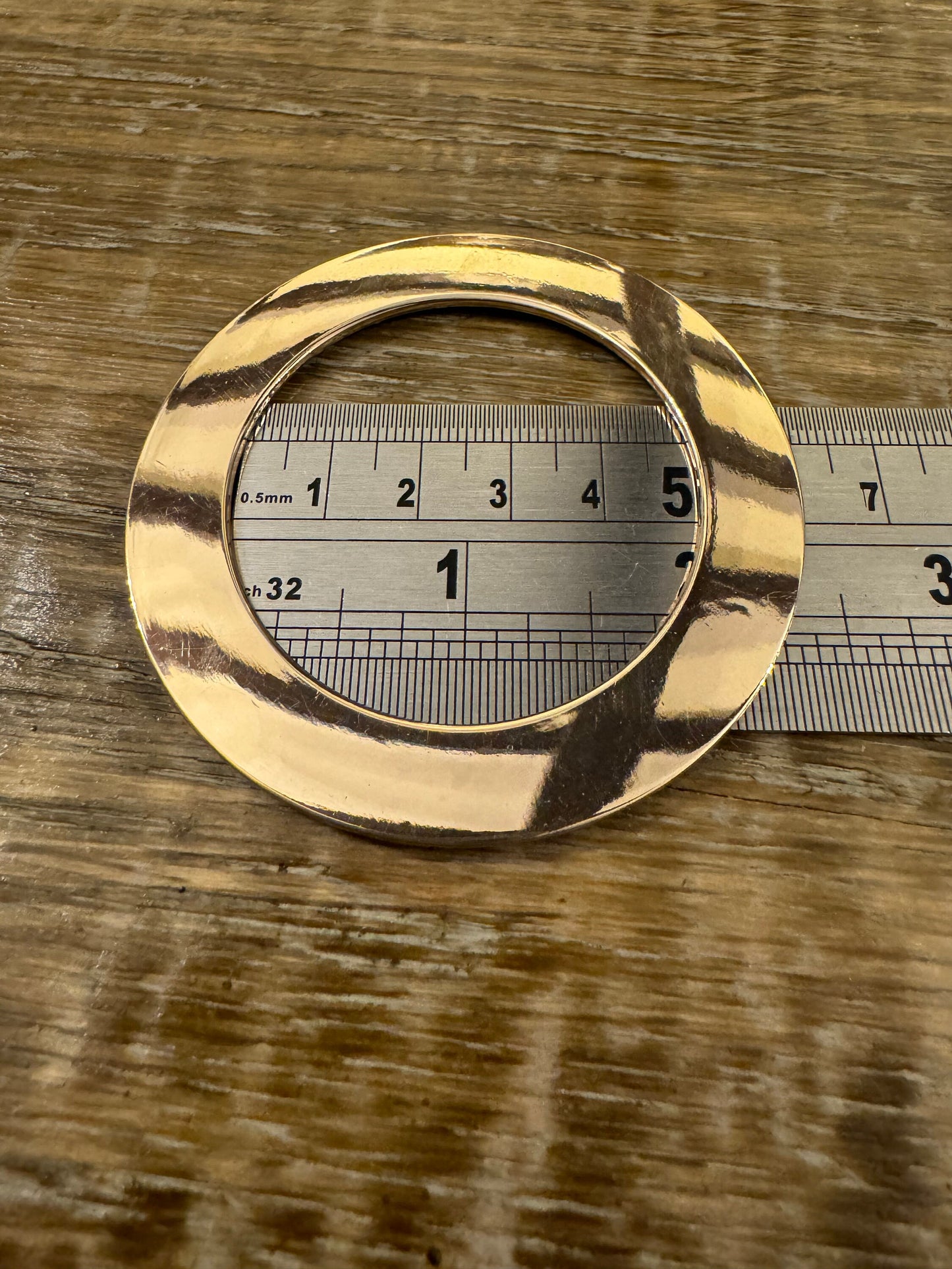Metal Ring, Rose Gold Flat Ring, High Qualtiy, Shiny Metal Silver Ring