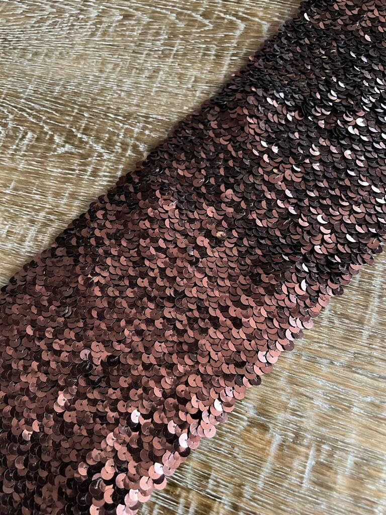 8” Wide Stretch Sequin Band, 13” Stretch Sequins Flat Round Shape/Perfect for Bandeaus Making & Costume Making, 11 colours, Elastic Sequin