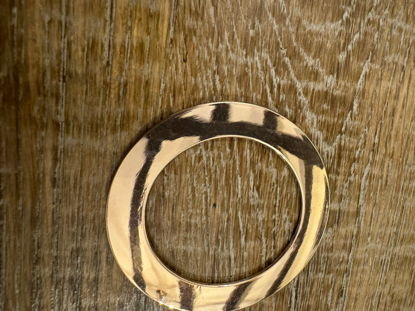 Metal Ring, Rose Gold Flat Ring, High Qualtiy, Shiny Metal Silver Ring
