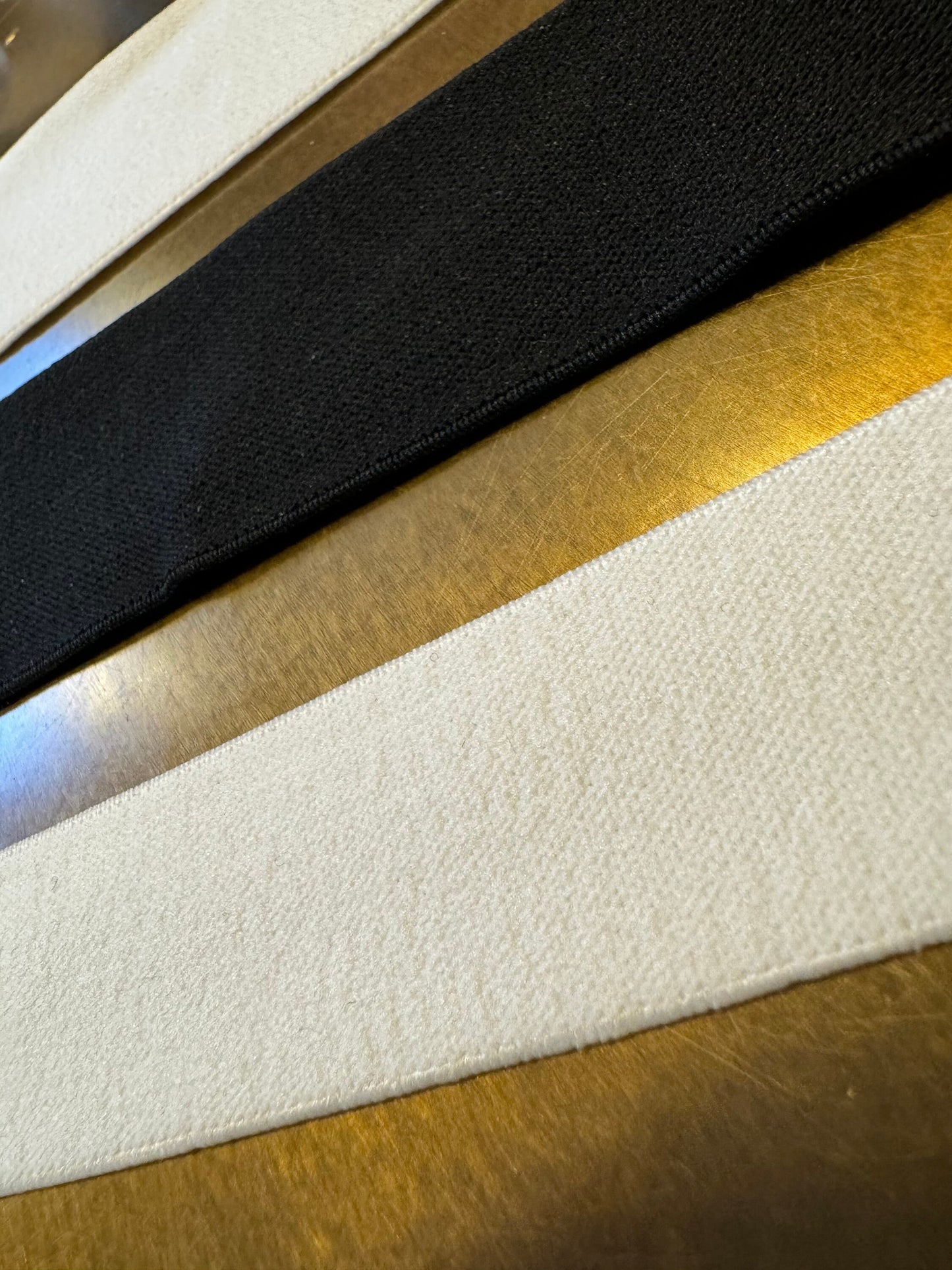 High Quality Plush Elastic, Black, White, 3cm, 4cm, 5cm