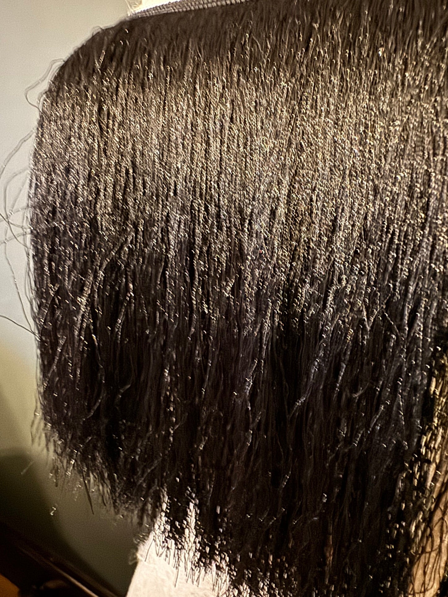 Fringe, Chainette Fringe, 6.5” Long, 16.5cm Long Dense Fringe, Black, Quality, FAN Fashion