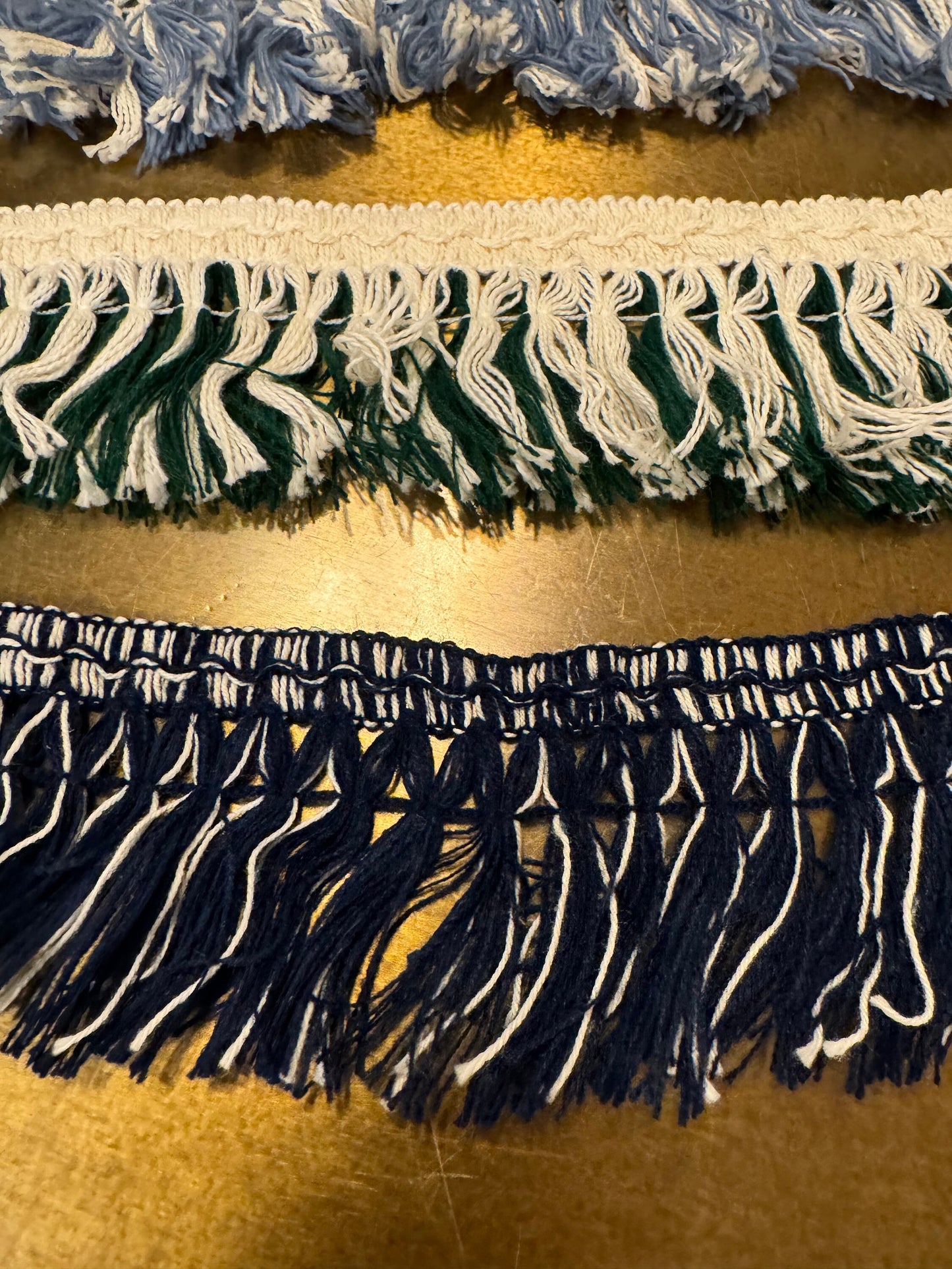 2.5" Two-Tone Cotton Fringe Trim, UK Made