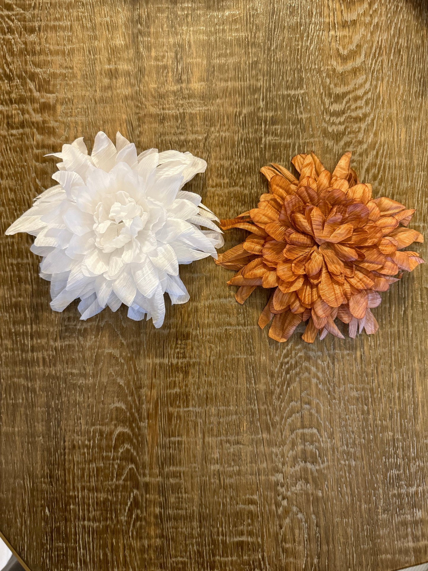 Corsage Flower, Pin on Flower, Corsage Brooch, Lace Corsage, Ivory, Brown Rust, Fashion FAN Design