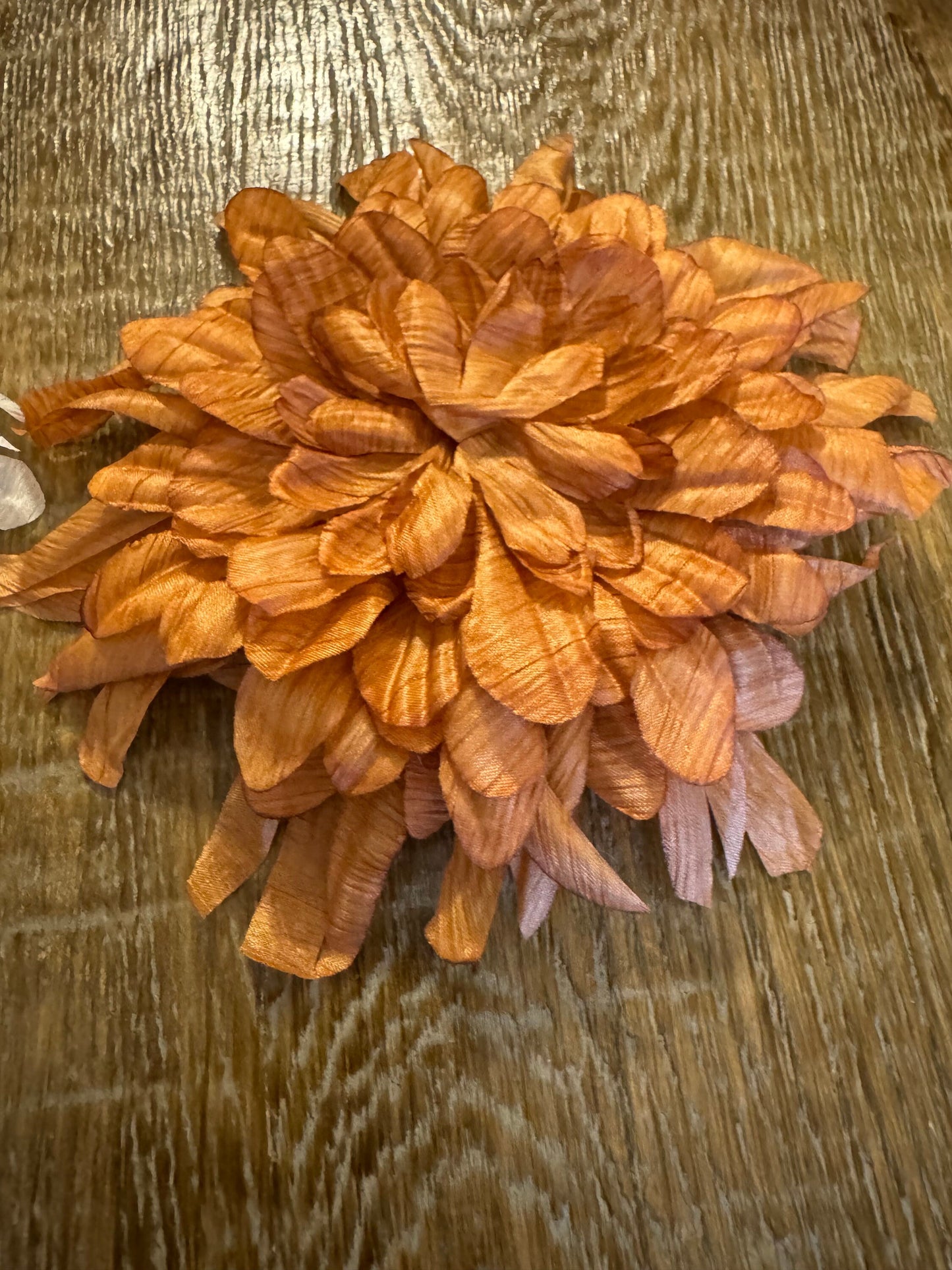 Corsage Flower, Pin on Flower, Corsage Brooch, Lace Corsage, Ivory, Brown Rust, Fashion FAN Design